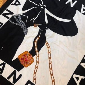 CHANEL Silk Scarf  Accents
